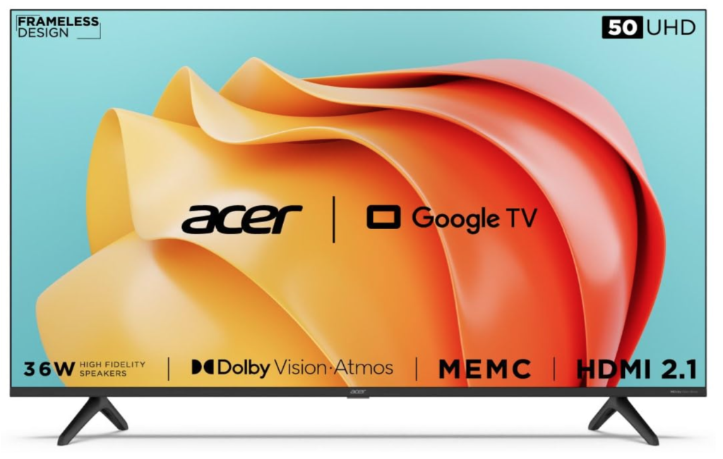 Acer 50 inches Advanced Series 4K Ultra HD Smart LED Google TV (AR50GR2851UDFL)